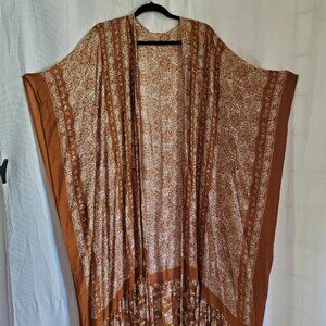 Bohemian Over Coat Light Weight Brown